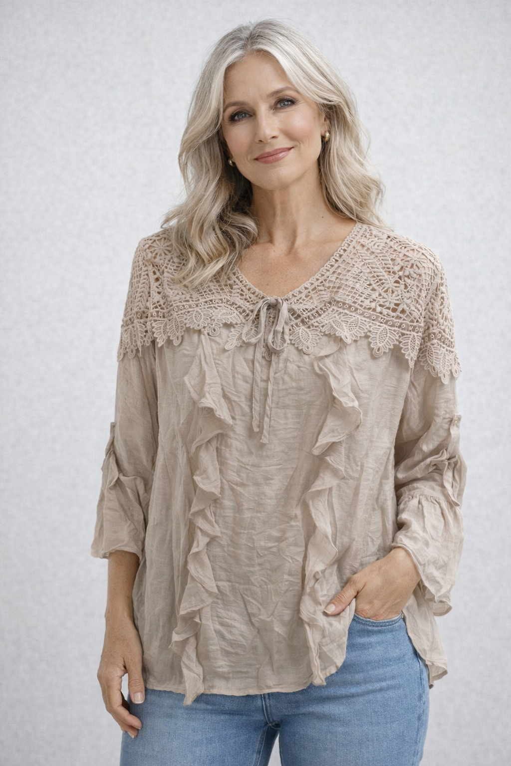 Isla Ruffle Lace Blouse