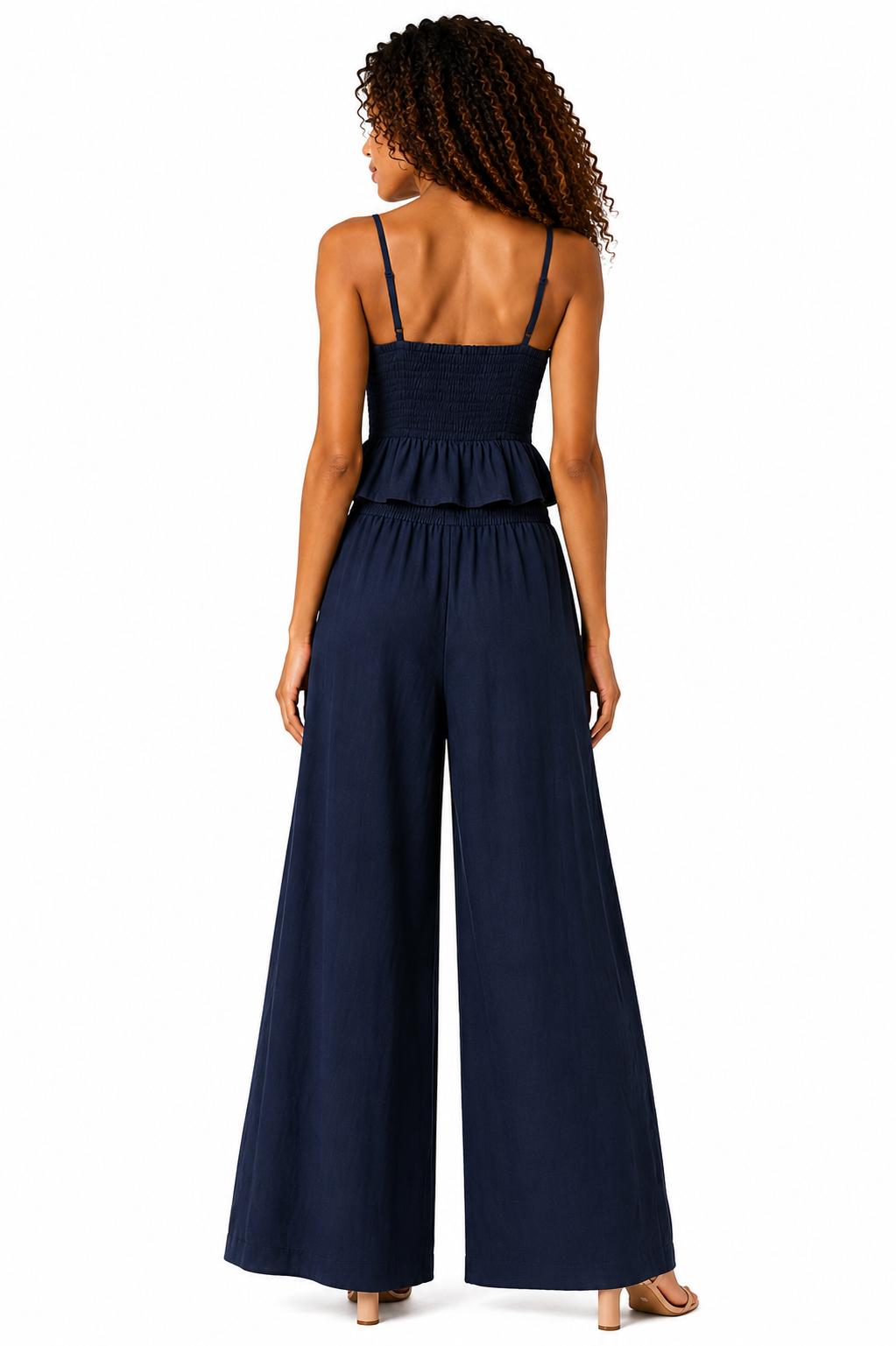 Tie Front Wide Leg Co-Ord Set