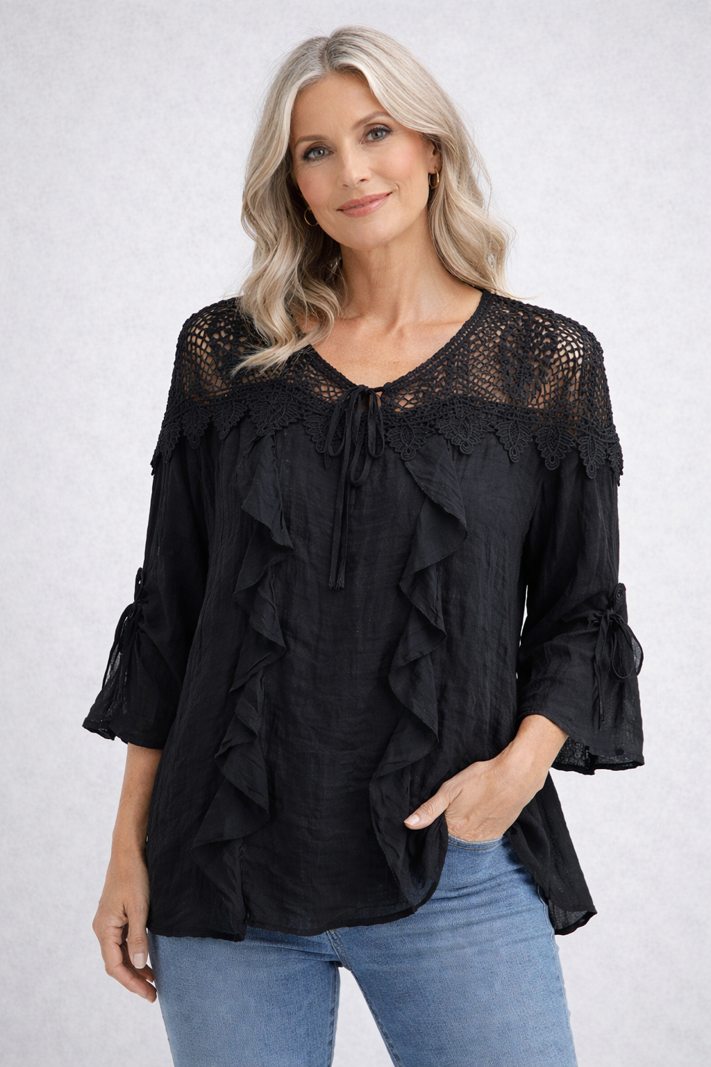 Isla Ruffle Lace Blouse