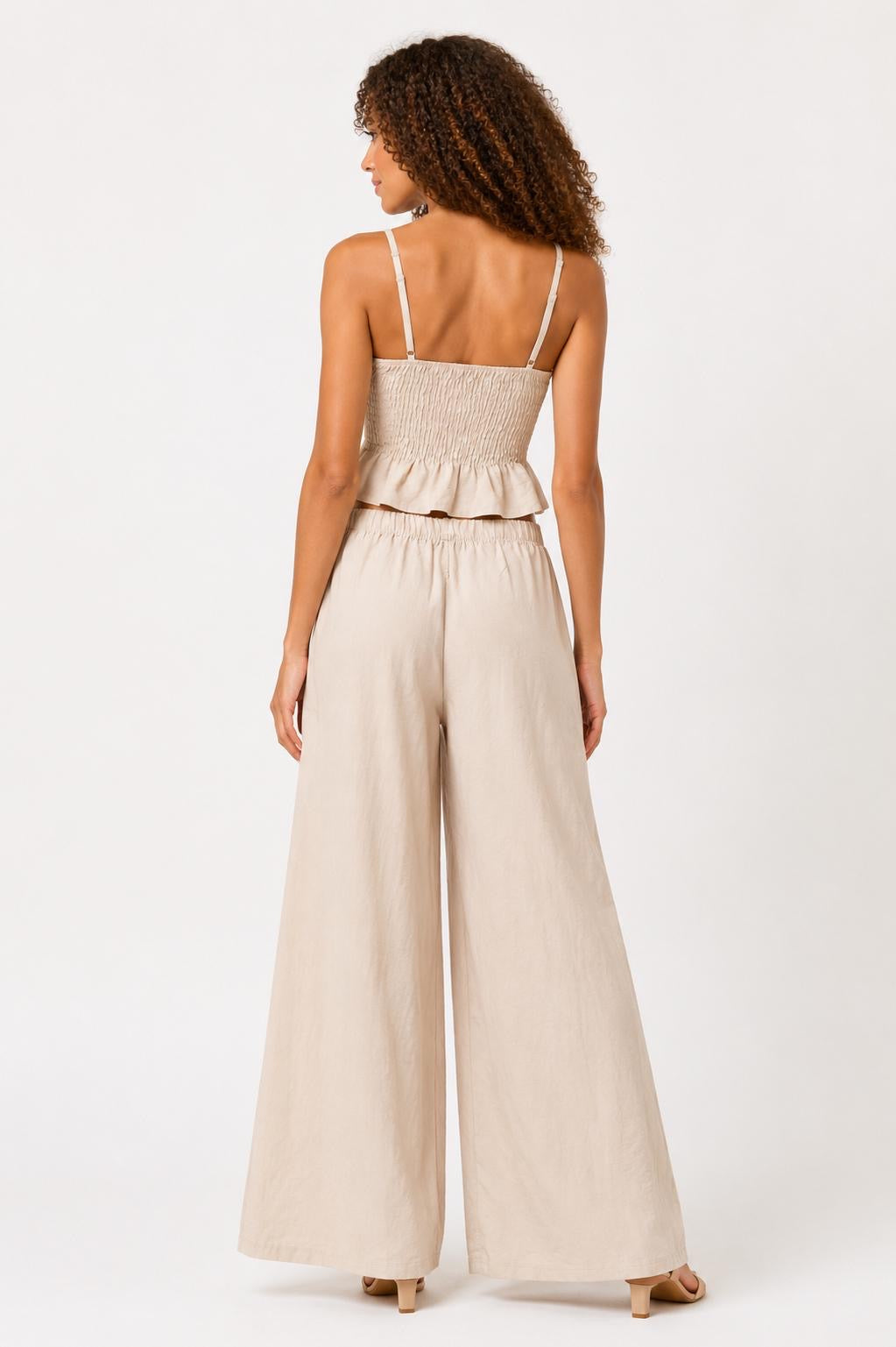 Tie Front Wide Leg Co-Ord Set