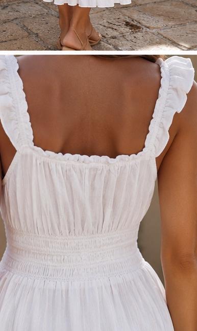 Amelia White Boho Maxi Dress