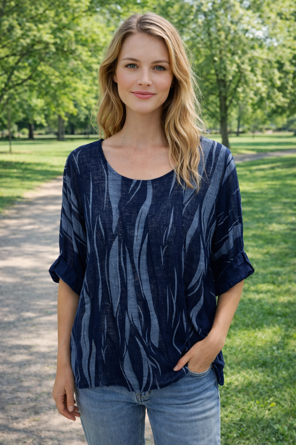 Leaf Print Blouse