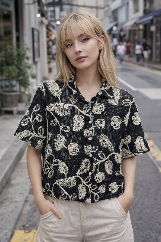 Crochet Lace Button-Up