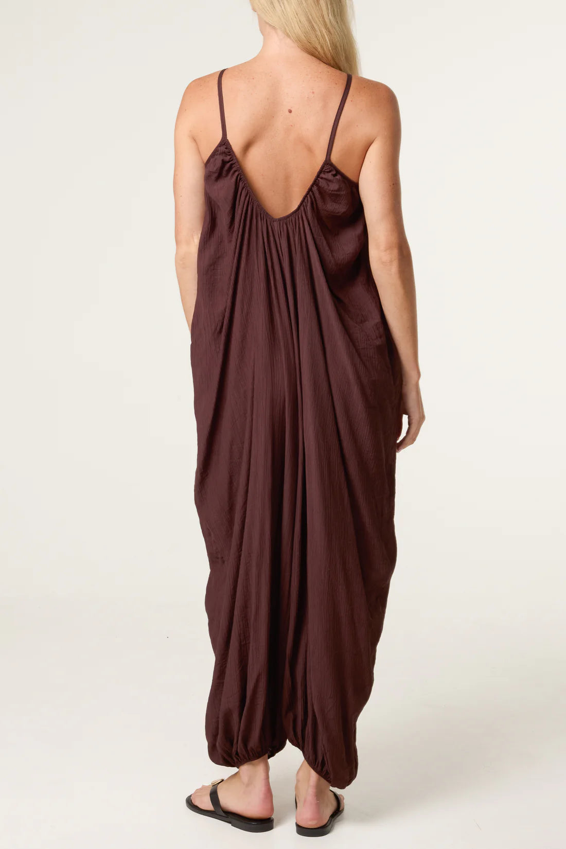 Crinkle Fabric Cami Jumpsuit