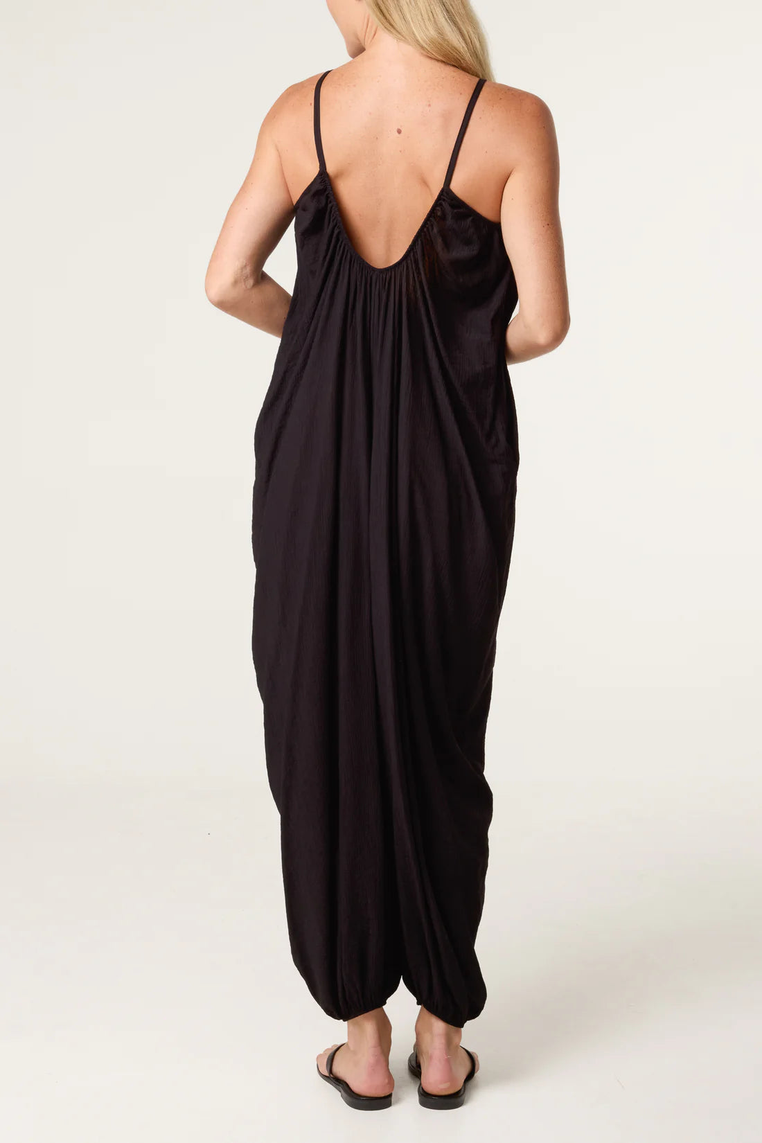 Crinkle Fabric Cami Jumpsuit