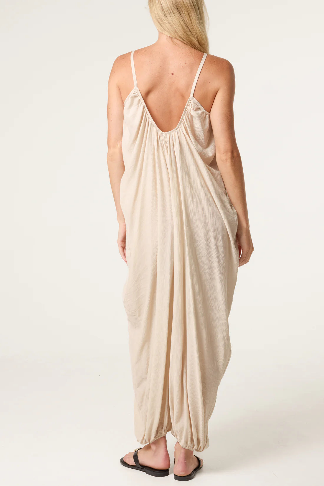 Crinkle Fabric Cami Jumpsuit