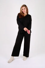 Load image into Gallery viewer, Soft Touch Collar Detail Lounge Set - Pinstripe
