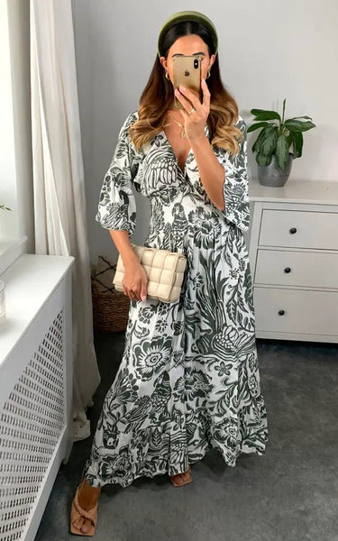 Pinstripe maxi dress hot sale