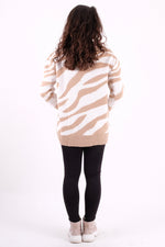 Load image into Gallery viewer, Animal Print Soft Knit Jumper - Pinstripe
