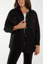 Load image into Gallery viewer, Button Up Oversized Shacket - Pinstripe
