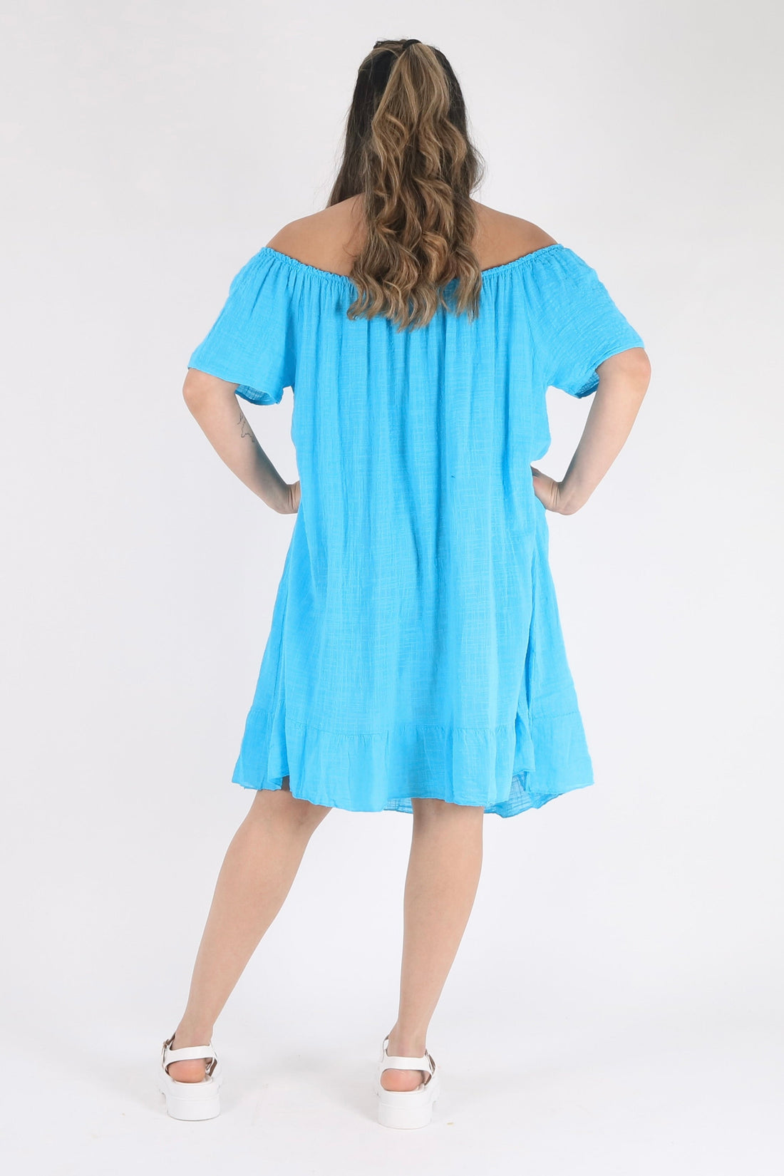 Cheesecloth Beach Dress - Pinstripe