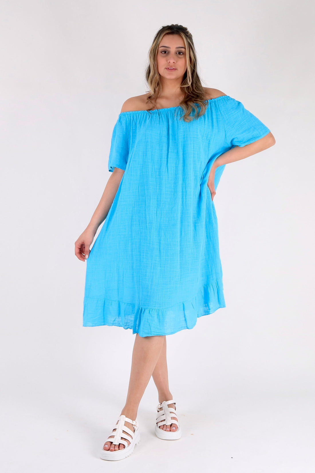 Cheesecloth Beach Dress - Pinstripe