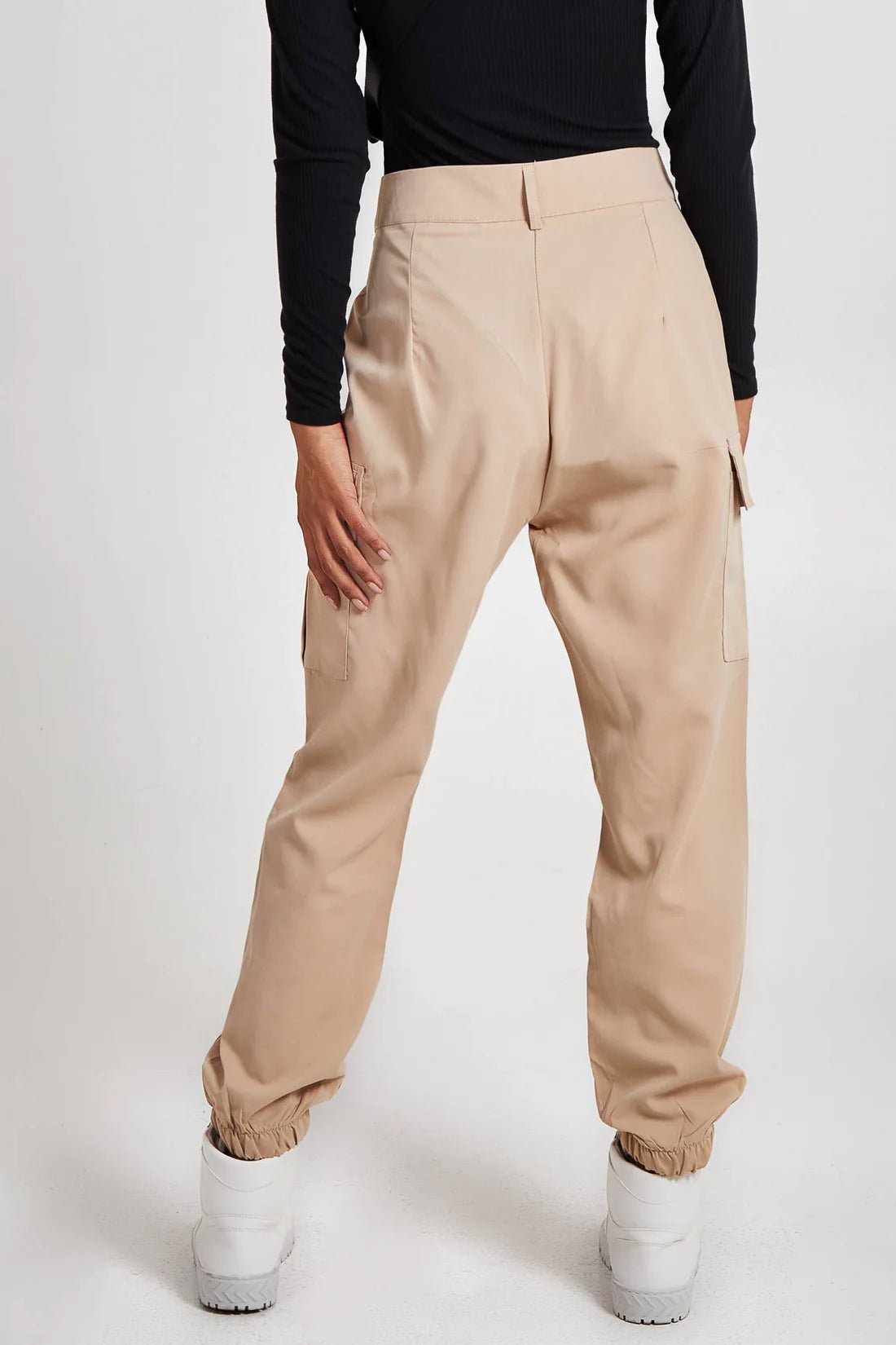 Cuffed Pocket Cargo Trousers - Pinstripe