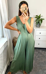 Load image into Gallery viewer, Lizzie - Oversized Plain Jumpsuit - Pinstripe
