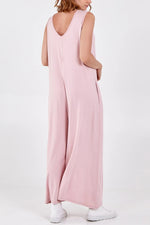 Load image into Gallery viewer, Lizzie - Oversized Plain Jumpsuit - Pinstripe
