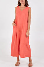 Load image into Gallery viewer, Lizzie - Oversized Plain Jumpsuit - Pinstripe
