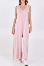 Load image into Gallery viewer, Lizzie - Oversized Plain Jumpsuit - Pinstripe
