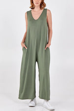 Load image into Gallery viewer, Lizzie - Oversized Plain Jumpsuit - Pinstripe
