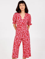 Load image into Gallery viewer, Lorrie - Wrap Front Shirring Jumpsuit - Pinstripe
