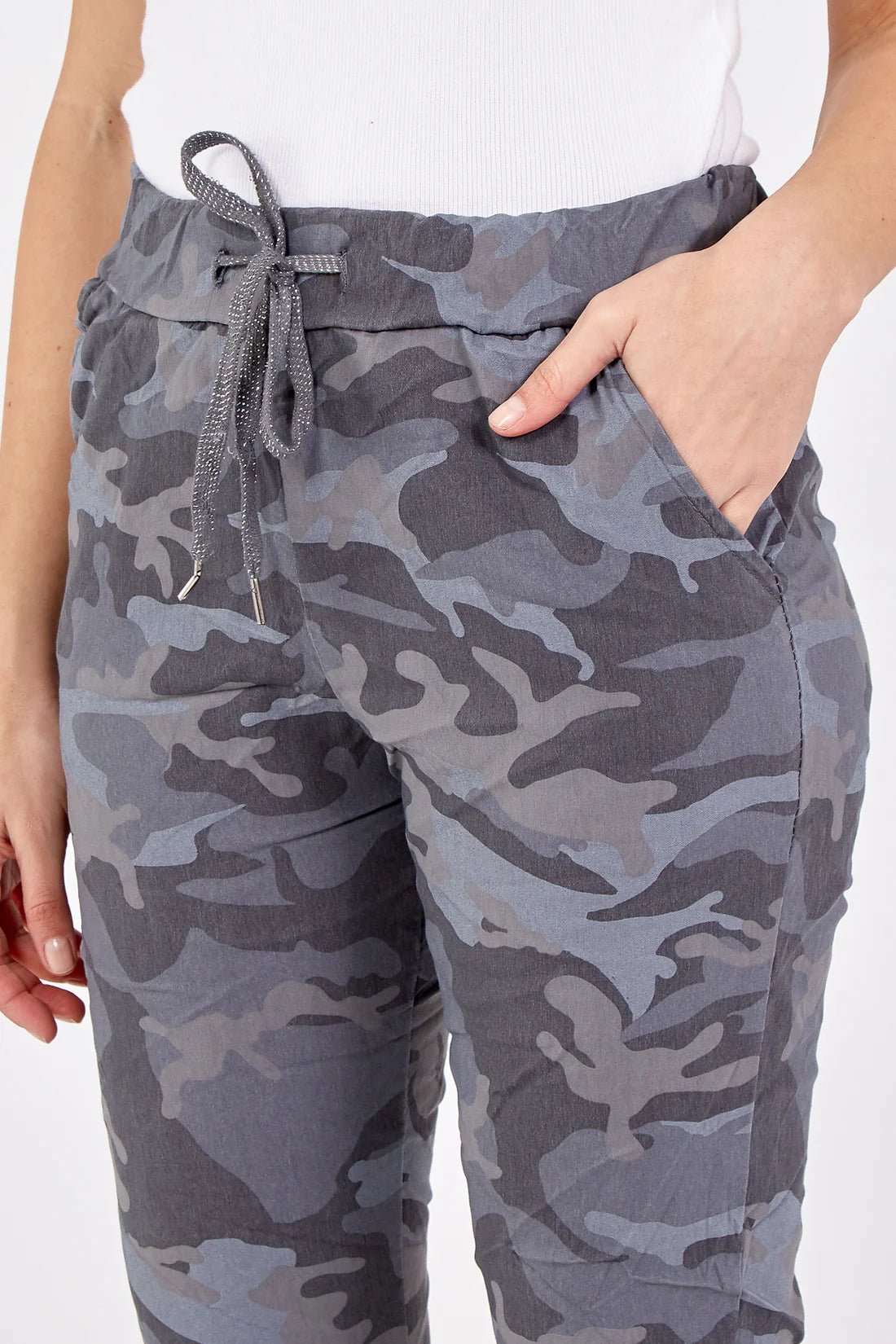 Magic Super Stretch Camouflage Print Trousers - Pinstripe