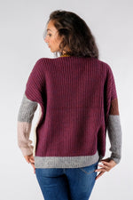 Load image into Gallery viewer, Matylda - Block Detail Wool Mix Jumper - Pinstripe
