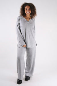 Super Soft Two Piece Lounge Set - Pinstripe